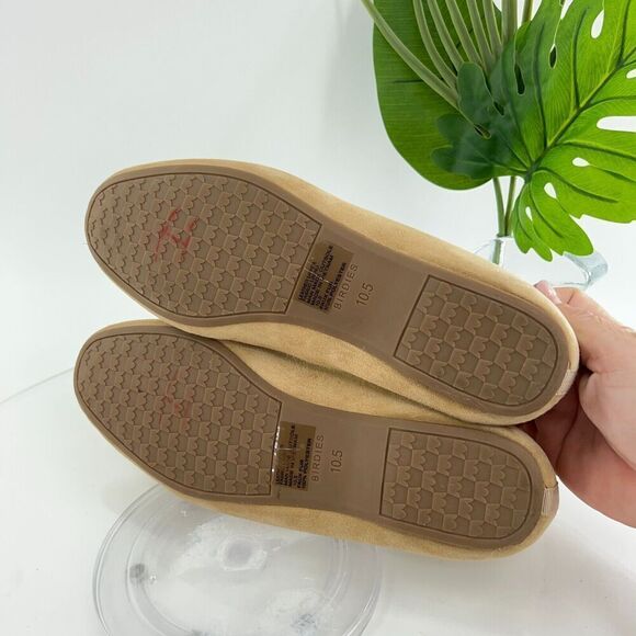Birdies Womens Size 10.5 The Vesper Penny Loafers Slippers Suede Tan Faux Fur - Picture 5 of 13